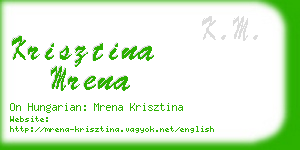 krisztina mrena business card